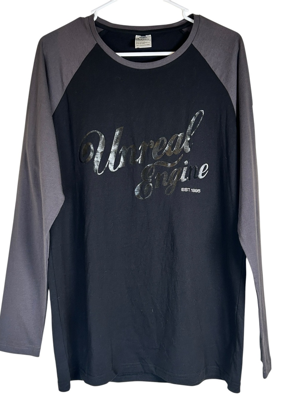 Epic Games Unreal Engine Est 1995 Raglan Long Sleeve Shirt L